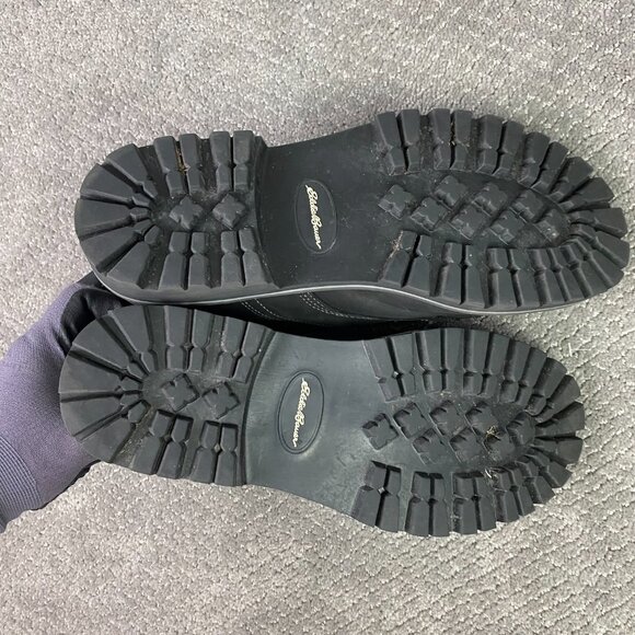 Eddie Bauer Severson Moc Toe Boots Men's 12 Black Leather Waterproof 4041-785 - Picture 13 of 14